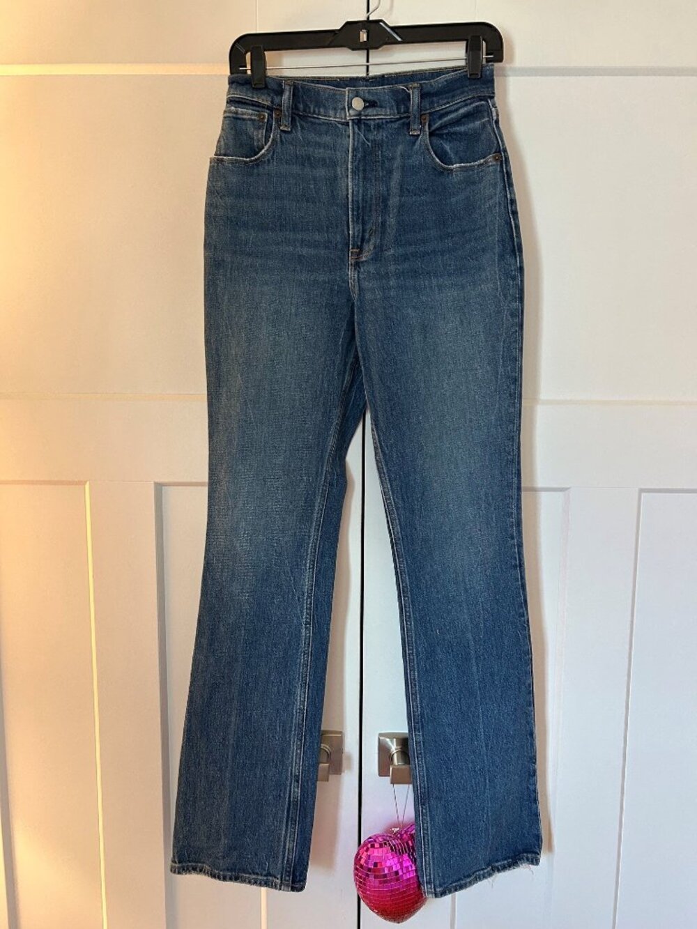 ABERCROMBIE & FITCH Curve Love Ultra High Rise Vintage Flare Jeans Tailored